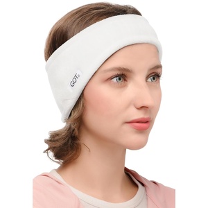 image:imageFleece Ear Warmer Headband Women  Running Ski Winter Ear Covers BlackWhite