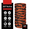 image:imageFishing Face Mask Neck Gaiter  UV Sun Protection Cover for Men WomenOrange Tiger Stripe