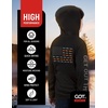 image:imageGOT Sports Kids Fishing Hoodie Shirt UPF 50 Long Sleeve Boys GirlsFish Flag Black
