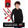 image:imageGOT Sports Kids Fishing Hoodie Shirt UPF 50 Long Sleeve Boys GirlsFish Flag Black