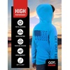 image:imageGOT Sports Kids Fishing Hoodie Shirt UPF 50 Long Sleeve Boys GirlsFish Flag Blue