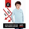 image:imageGOT Sports Kids Fishing Hoodie Shirt UPF 50 Long Sleeve Boys GirlsSunset Arctic Blue