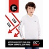 image:imageGOT Sports Kids Fishing Hoodie Shirt UPF 50 Long Sleeve Boys GirlsSunset White