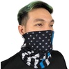 image:imageTube Bandana Neck Gaiter for Women Men  Face Mask Hair Wrap Head ScarfStraight Blue Line