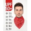 image:imageUPF 50 Cooling Bandana for Men amp Women  UV Sun Protection Neck ScarfRed Paisley