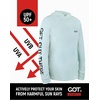 image:imageUPF 50 Fishing Hoodie Shirt for Men Women  Long Sleeve Sun ProtectionBlue Bass