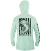 image:imageUPF 50 Fishing Hoodie Shirt for Men Women  Long Sleeve Sun ProtectionGreen Bass