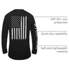 image:imageUPF 50 Fishing T Shirts for Men Women Long Sleeve  UV Sun ProtectionBlack Shirt American Flag