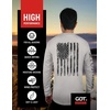 image:imageUPF 50 Fishing T Shirts for Men Women Long Sleeve  UV Sun ProtectionGray Shirt American Flag