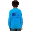 image:imageGOT Sports Kids Fishing Hoodie Shirt UPF 50 Long Sleeve Boys GirlsFish Flag Blue