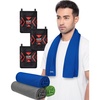image:imageInstant Cooling Towel Neck amp Face  Sweat Rag Neck Wraps Gym WorkoutDeep Blue  Green  Dark Gray