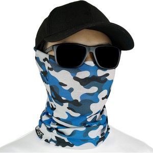 image:imageFishing Face Mask Neck Gaiter  UV Sun Protection Cover for Men WomenJigsaw Blue Camo