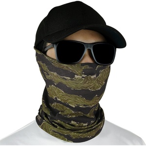 image:imageFishing Face Mask Neck Gaiter  UV Sun Protection Cover for Men WomenOlive Tiger Stripe