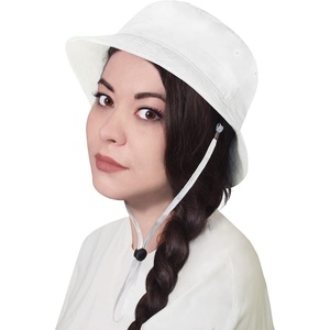 image:imageGOT Sports Bucket Hat for Women  Sun Hats for Summer with Chin String  Detachable 100 Cotton Packable Beach Hat UPF 50 White