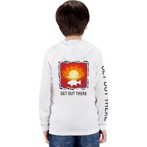 image:imageGOT Sports Kids Fishing Hoodie Shirt UPF 50 Long Sleeve Boys GirlsSunset White
