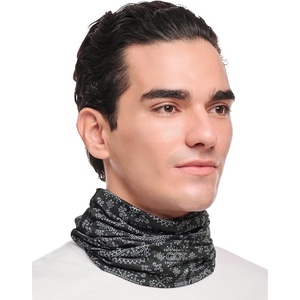 image:imageUPF 50 Cooling Neck Gaiter  Fishing Face Mask Sun Protection Men WomenBlack Paisley