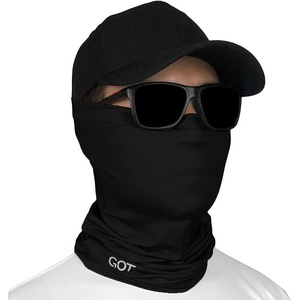 image:imageUPF 50 Fishing Neck Gaiter  UV Face Mask Sun Protection for Men WomenMidnight Black