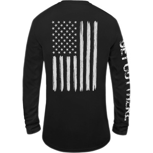 image:imageUPF 50 Fishing T Shirts for Men Women Long Sleeve  UV Sun ProtectionBlack Shirt American Flag