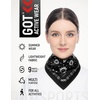 image:imageCotton Bandana for Women amp Men  Running Head Scarf Hair Wrap Neck KerchiefBlack Sun Flower
