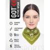 image:imageCotton Bandana for Women amp Men  Running Head Scarf Hair Wrap Neck KerchiefOlive Sun Flower