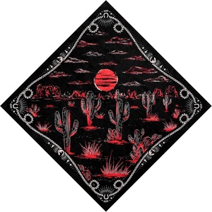 image:imageCotton Bandana for Women amp Men  Running Head Scarf Hair Wrap Neck KerchiefBlack Western Nature
