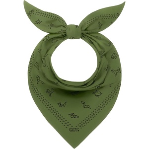 image:imageCotton Bandana for Women amp Men  Running Head Scarf Hair Wrap Neck KerchiefOlive Green Origami