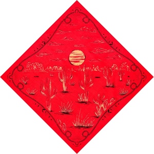 image:imageCotton Bandana for Women amp Men  Running Head Scarf Hair Wrap Neck KerchiefRed Western Nature